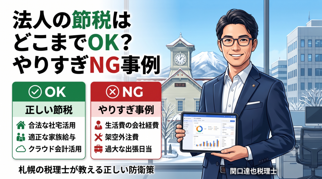 法人の節税はどこまでOK？やりすぎNG事例と札幌の税理士が教える正しい防衛策