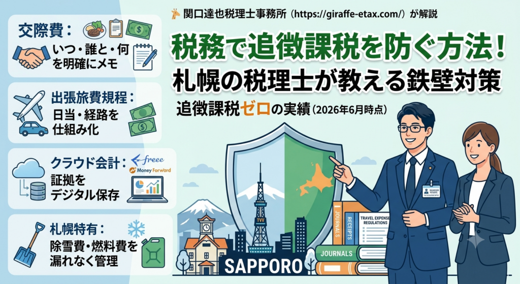 税務調査で追徴課税を防ぐ方法！札幌の税理士が実践的な鉄壁の対策を具体例で解説