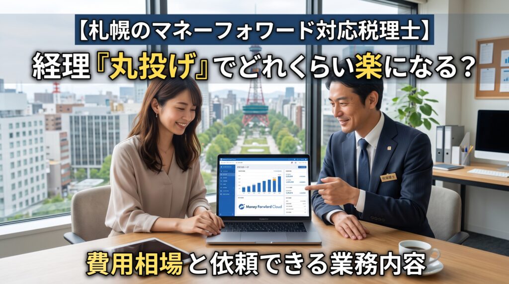 【札幌のマネーフォワード対応税理士】丸投げでどれくらい楽になる？費用相場と依頼できる業務内容